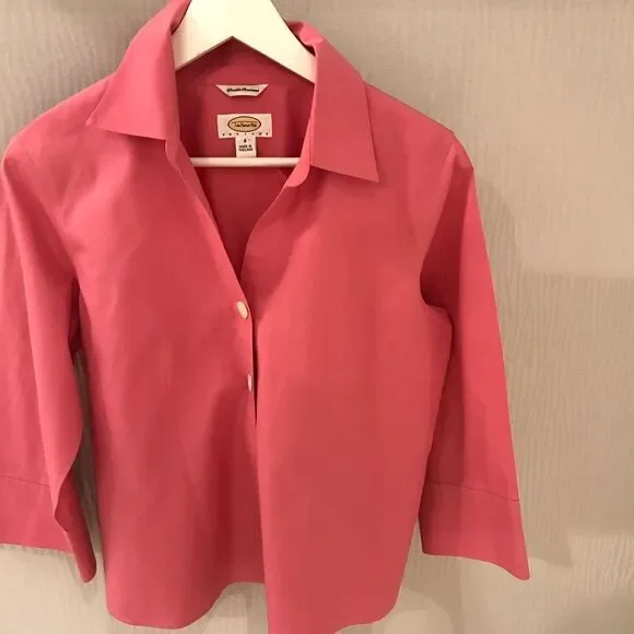 Talbots Vibrant Pink Collared Shirt - Picture 1 of 4